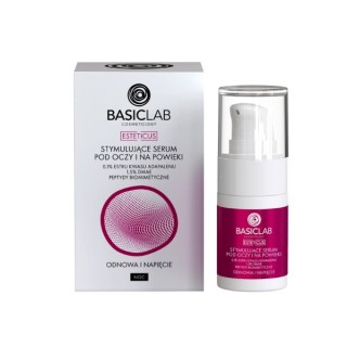 BasicLab Esteticus stimulerend oog- en ooglidserum 0,1 1% adapaleenzuurester voor de nacht 15 ml