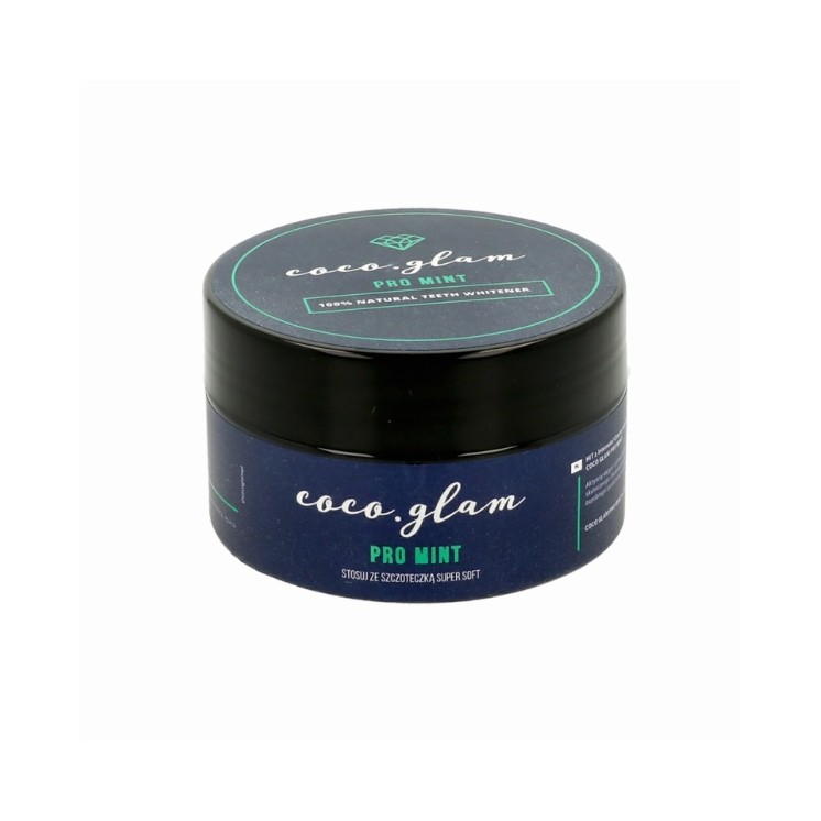 Coco Glam Pro Mint Proszek do wybielania zębów z aktywnym węglem 30 g