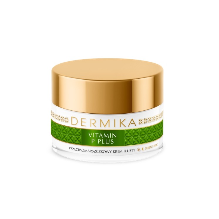 Dermika Vitamine P Plus Anti-rimpelcrème voor een vette huid met zichtbare bloedvaten 50 ml