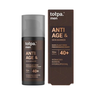 Зволожувальний крем для обличчя проти зморшок Tołpa Men Anti Age & Skin Barrier 40+ 50 мл