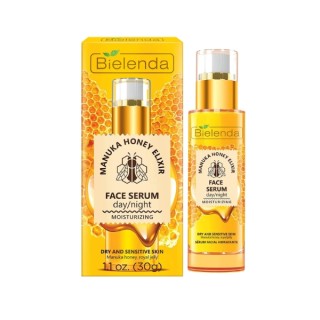 Сироватка для обличчя Bielenda Manuka Honey Nutri Elixir що живить та зволожує, денна/нічна, 30 мл