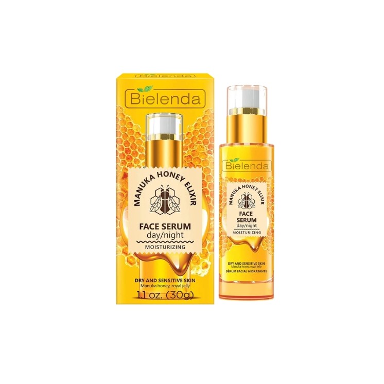 Bielenda Manuka Honey Nutri Elixir Voedend en Hydraterend Dag/Nacht Gezichtsserum 30 ml