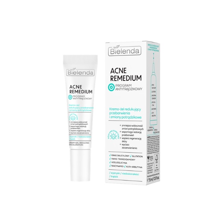 Bielenda Acne Spot Remedy Cream-gel reducing discoloration and acne lesions 15 ml