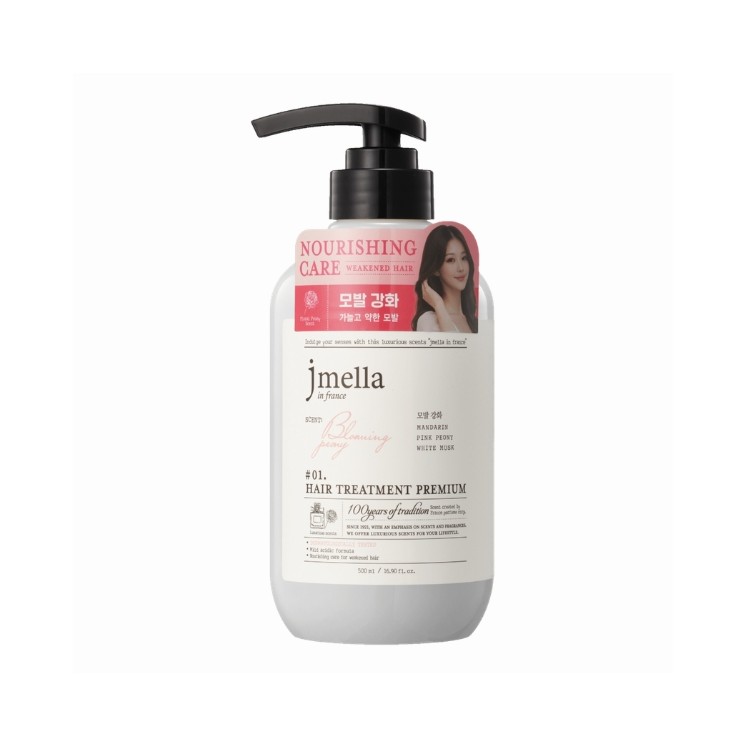 Jmella in France Blooming Peony perfumowana, wygładzająco-odżywcza Odżywka do włosów suchych 500 ml