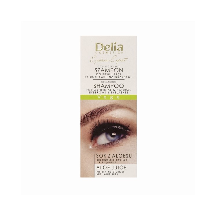 Delia Eyebrow Expert Vege oczyszczający Szampon do brwi i rzęs 50 ml